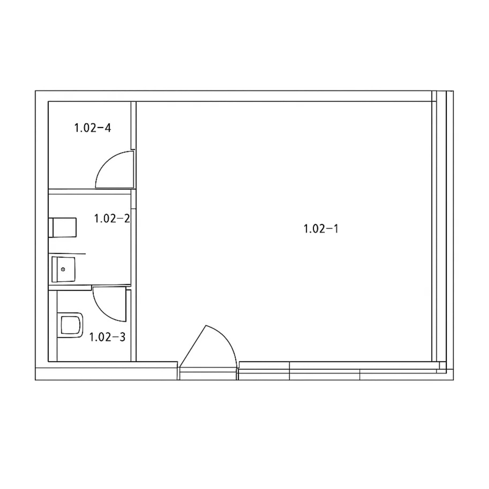 Pôdorys Nebytový priestor 1.02
