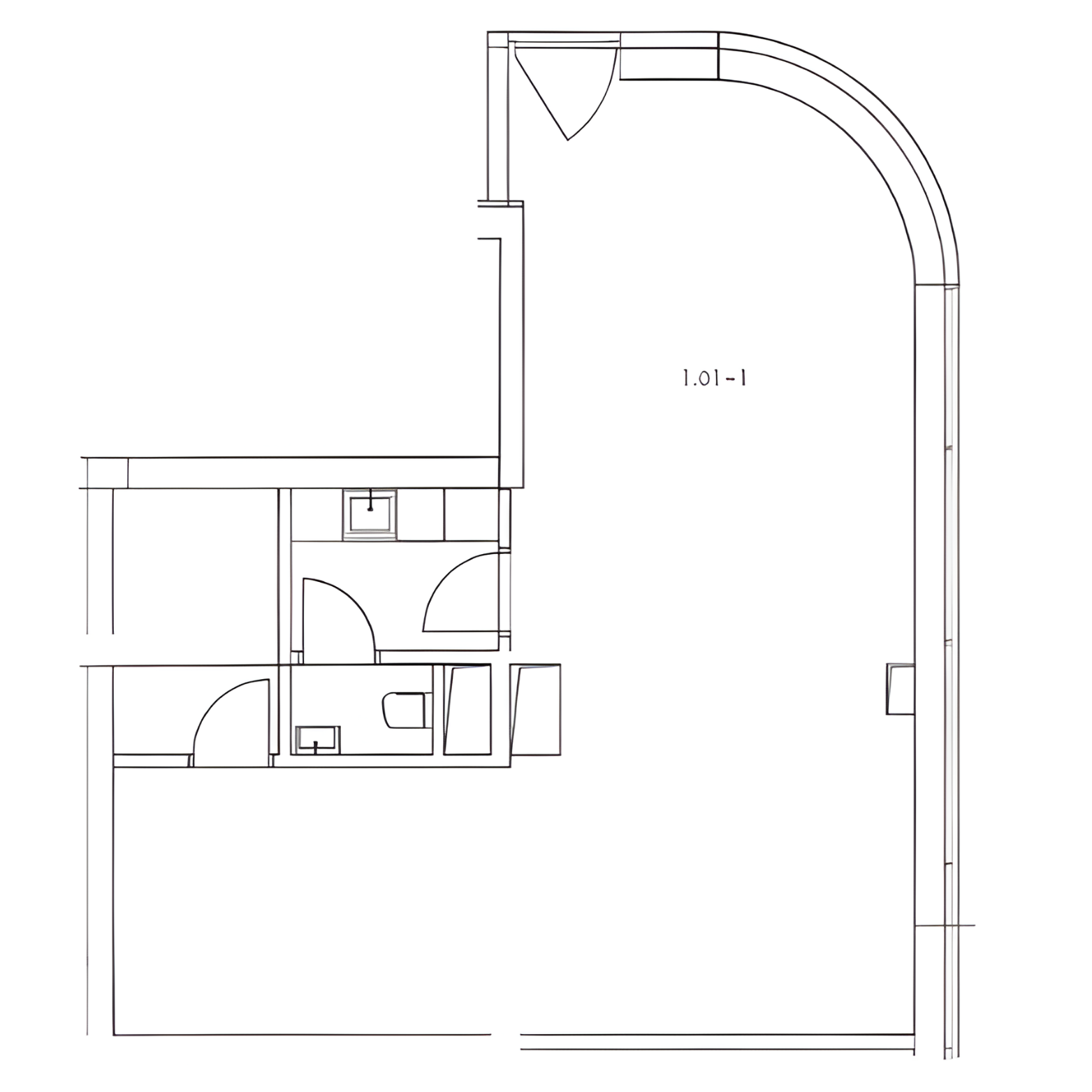 Pôdorys Nebytový priestor 1.01